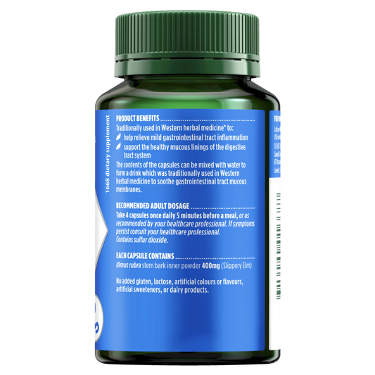 Nature's Own Slippery Elm 60 Capsules 400mg Stem Bark Inner Powder Natures