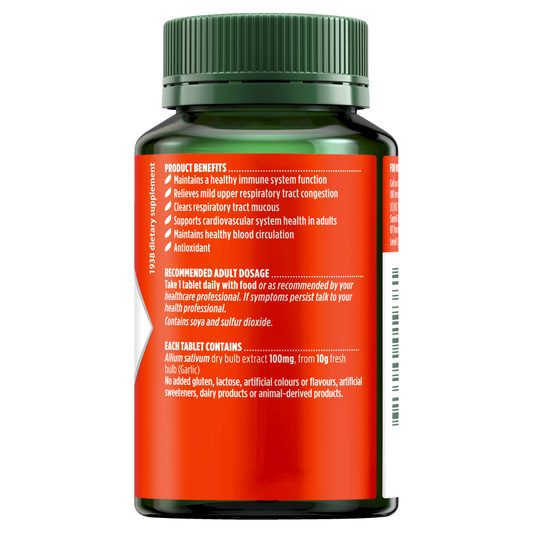 Nature's Own High Strength Garlic 10000mg 100 Tablets Immune Health Natures