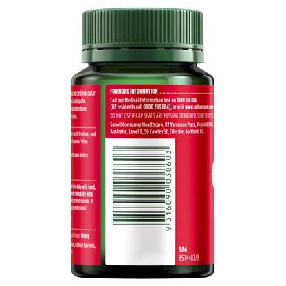 Nature's Own Magnesium Chelate 500mg 75 Capsules Muscle Function Health Natures