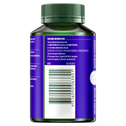 Nature's Own Valerian Forte 2000mg 60 Capsules Relieves Sleeplessness Natures