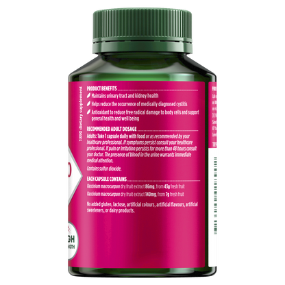 Nature's Own High Strength Cranberry 50000mg 90 Capsules UTI Cystitis Natures