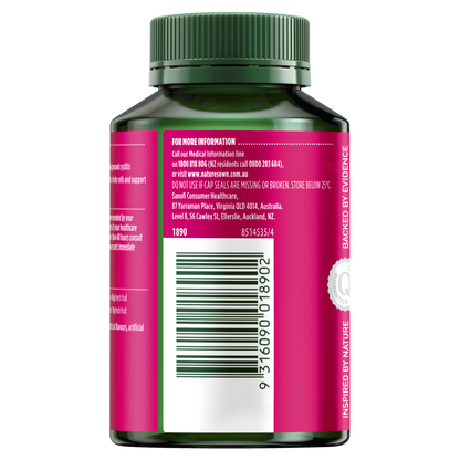 Nature's Own High Strength Cranberry 50000mg 90 Capsules UTI Cystitis Natures