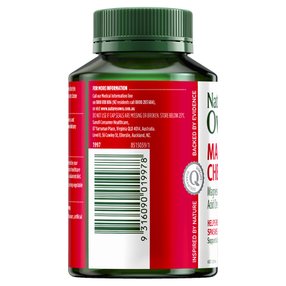 Nature's Own Magnesium Chelate 500mg 180 Capsules Muscle Support Cramps Spasms