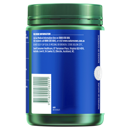 Nature's Own Odourless Fish Oil 1000mg 400 Capsules Omega-3 1g Natures Own