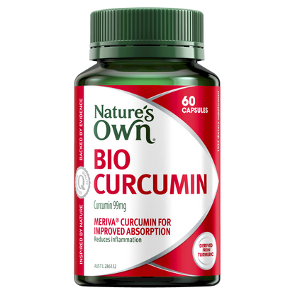 Nature's Own Bio Curcumin 60 Capsules 99mg Meriva® Inflammation Turmeric Natures