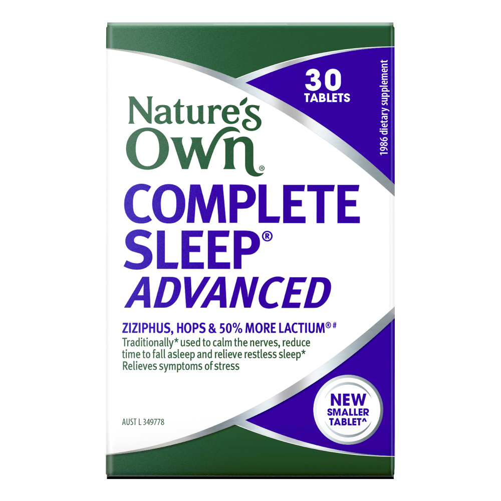 Nature's Own Complete Sleep Advanced 30 Tablets Ziziphus, Hops & Lactium Natures