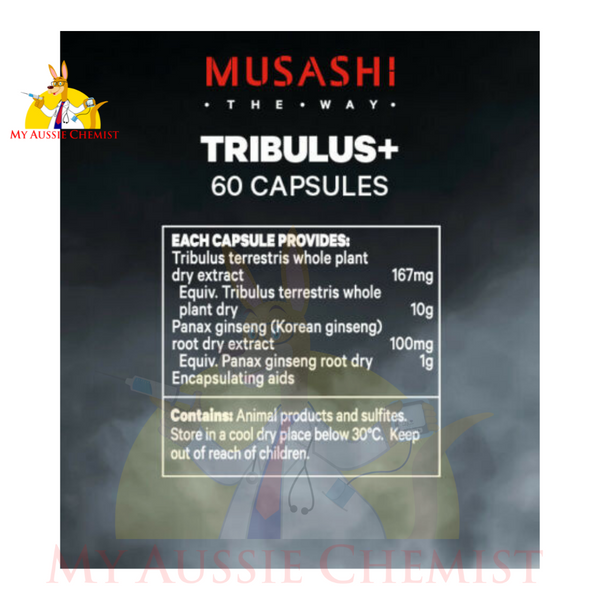 MUSASHI Tribulus+ 60 Capsules MyAussieChemist