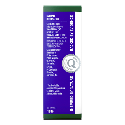 Nature's Own Complete Sleep Advanced 30 Tablets Ziziphus, Hops & Lactium Natures