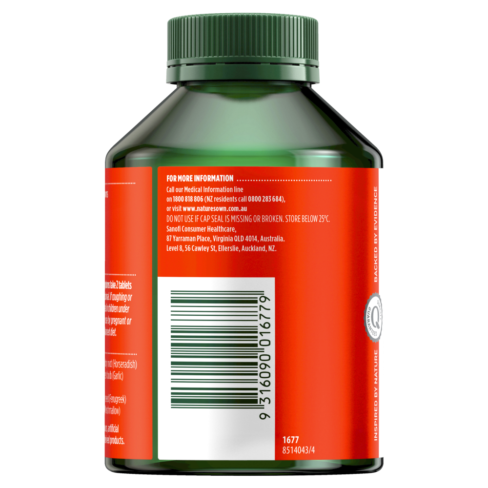 Nature's Own Triple Strength Garlic + C, Horseradish 150 Tablets Vitamin Natures
