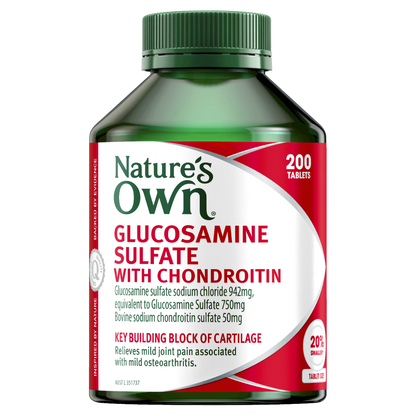Nature's Own Glucosamine Sulfate with Chondroitin 200 Tablets Natures Own
