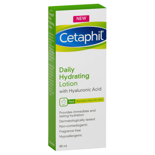Cetaphil Daily Hydrating Lotion with Hyaluronic Acid 88mL Face Very Dry Skin