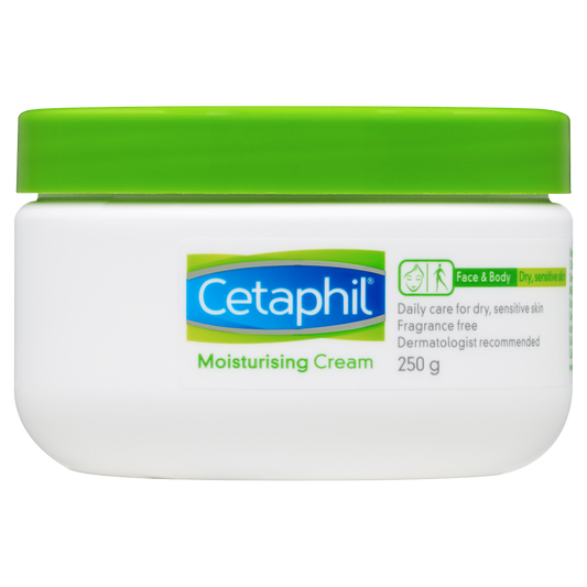 Cetaphil Moisturising Cream 250g Sensitive Skin Lanolin Paraben Fragrance Free