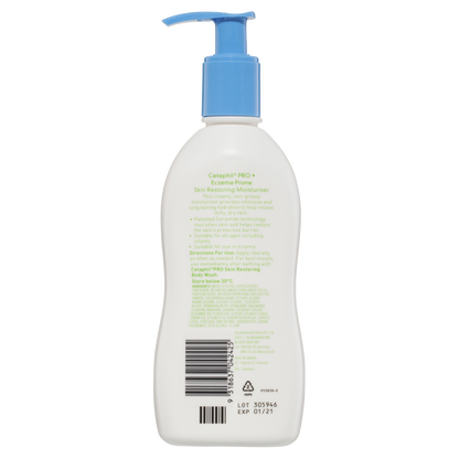Cetaphil Pro Eczema Prone Skin Restoring Moisturiser 295mL Patented Ceramide