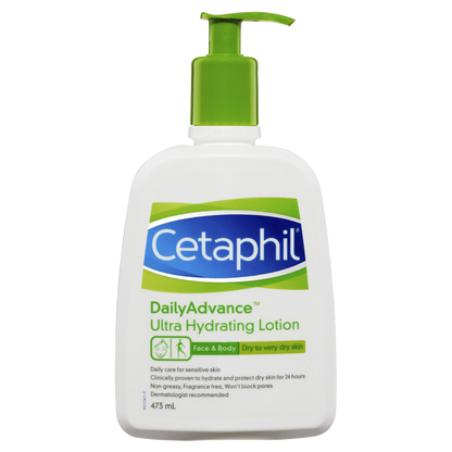 Cetaphil Daily Advance Ultra Hydrating Lotion 473mL Pump Very Dry Skin