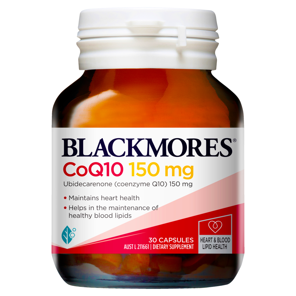 Blackmores CoQ10 150mg 30 Capsules Heart Health Coenzyme Q10 Antioxidant