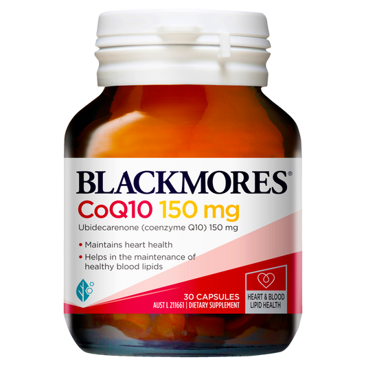 Blackmores CoQ10 150mg 30 Capsules Heart Health Coenzyme Q10 Antioxidant
