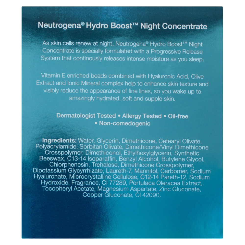 Neutrogena Hydro Boost Night Concentrate 50g Reboost Skin Hydration Overnight