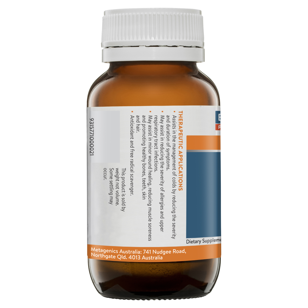 Ethical Nutrients Extra C 1000mg Powder 100g - Orange IMMUZORB Vitamin C 1g