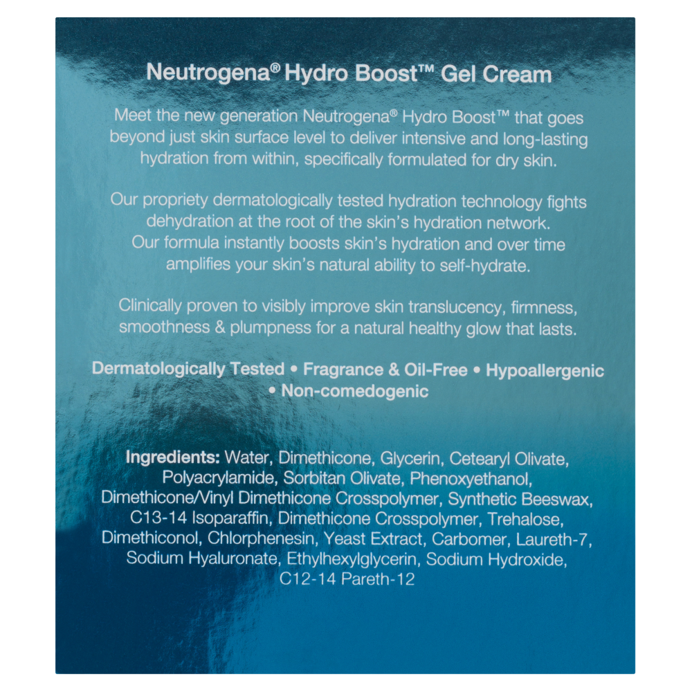 Neutrogena Hydro Boost Gel-Cream 50g Intensive Hydration for Dry Skin Prebiotics