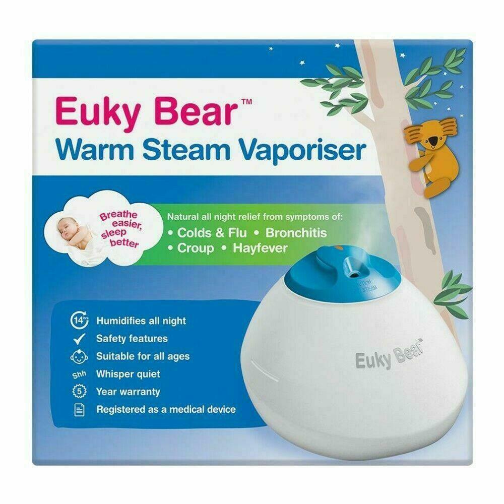 Euky Bear Warm Steam Vaporiserr Natural Colds Croup Hayfever Bronchitis Relief