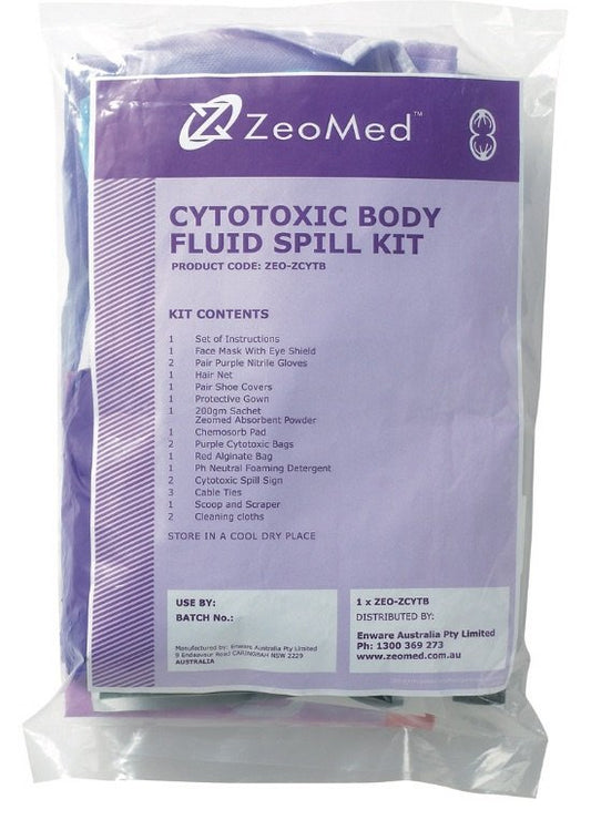 Cytotoxic Body Fluid Spill Kit (Purple Bag) Each