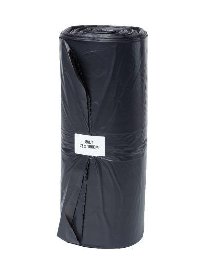 80L Garbage Bags Black Heavy Duty Box 250