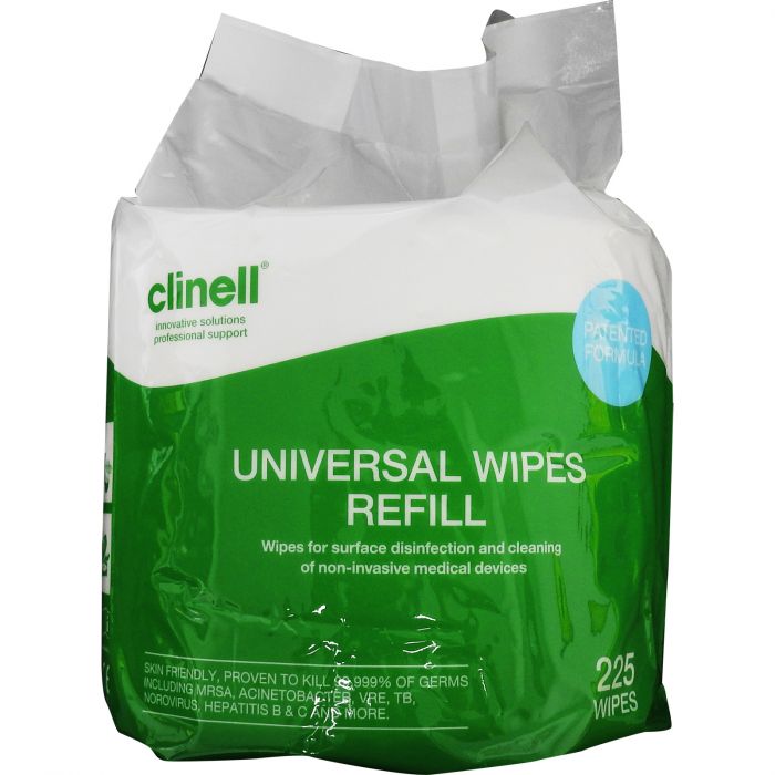 Clinell Sanitising Wipes Pack 225 (Bucket Refills)