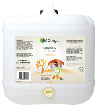 ECOLogic Citrus Fusion Laundry Liquid BULK 15L