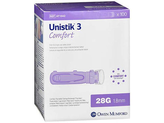 Unistik 3 Comfort Safety Lancets Box 100