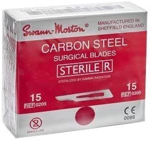 Swann Morton Scalpel Blades Size 15 Fits Handle Size 3 3L 7 9 And B3 Box 100