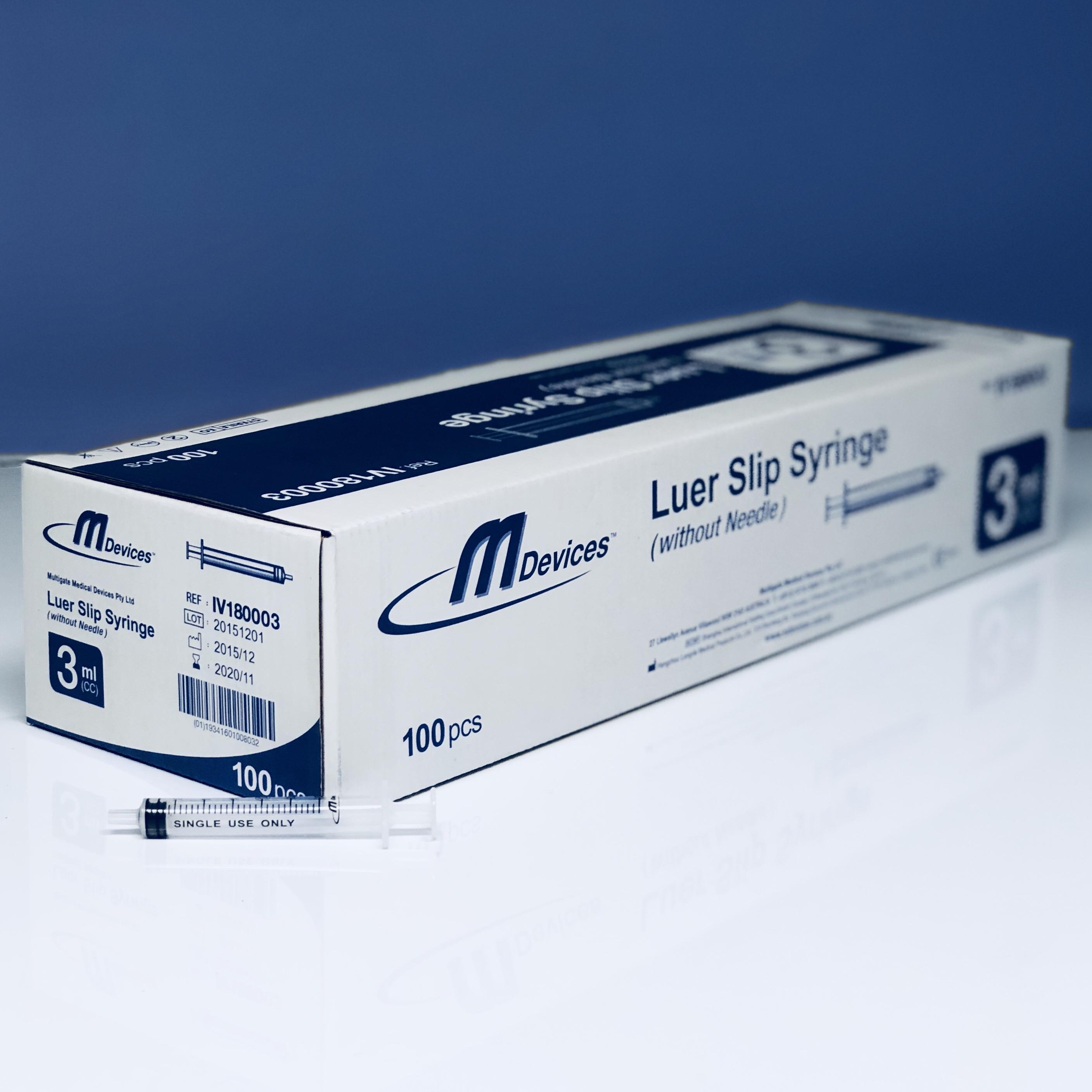 M Devices Syringe 3Ml L-Slip Box 100 – MyAussieChemist