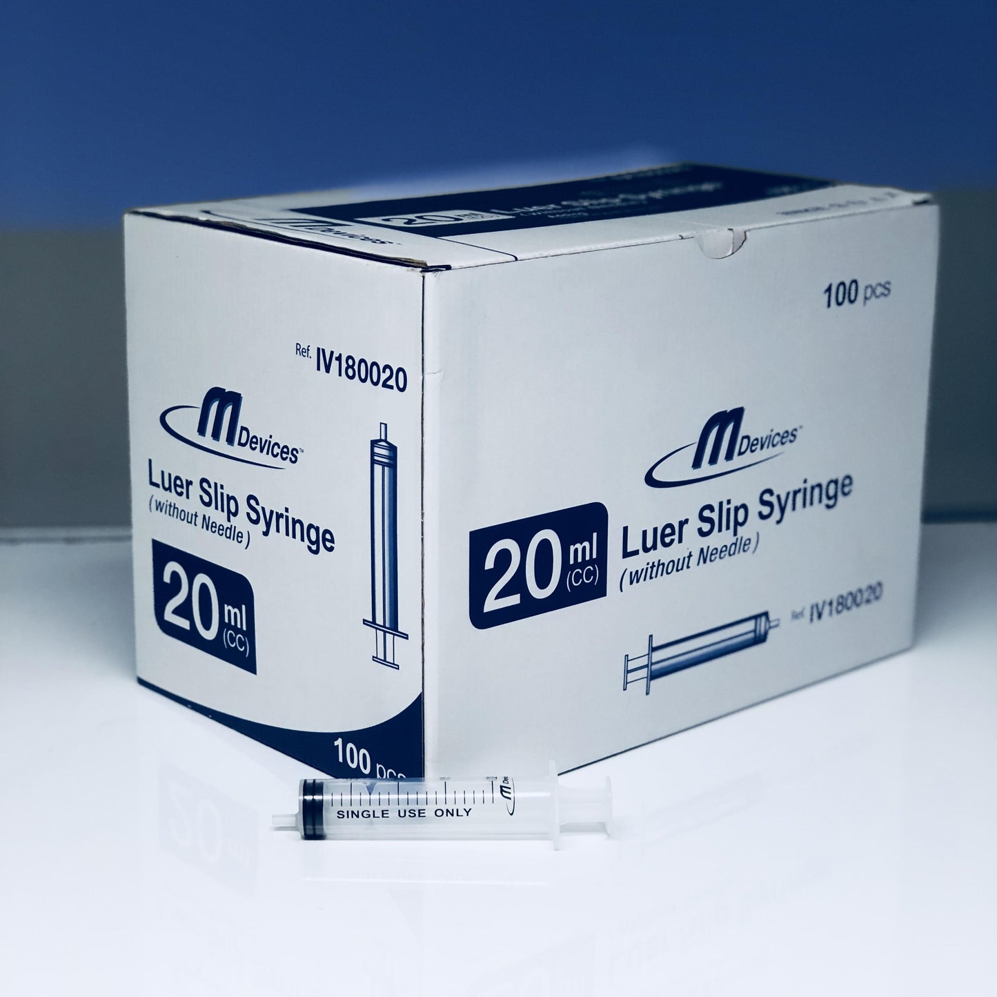 M Devices Syringe 20Ml L-Slip Box 100