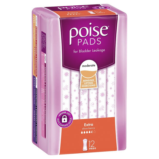 Poise Extra Pads 91862 Pkt12