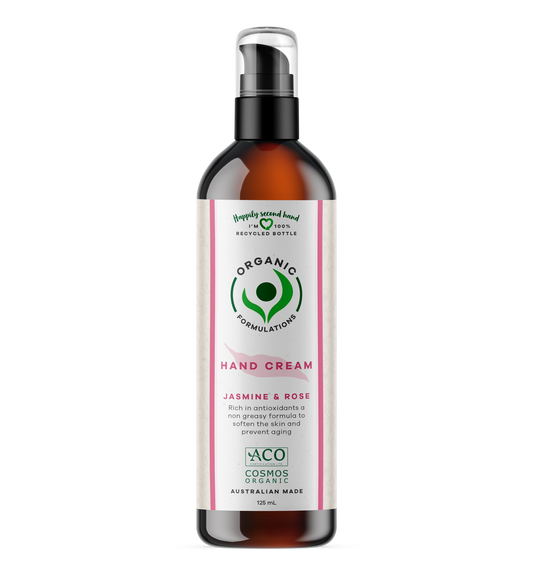 Organic Formulations Jasmine & Rose Hand Cream 125ml