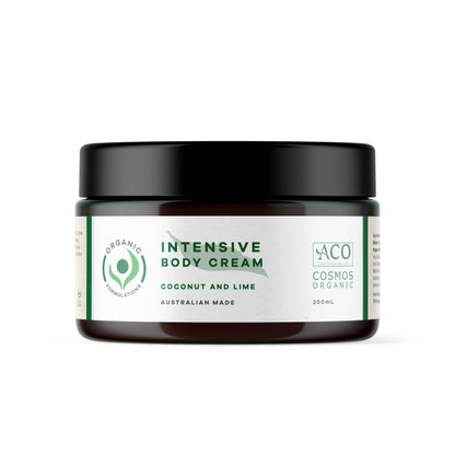 Organic Formulations Intensive Body Cream with Coconut and Lime 200mL