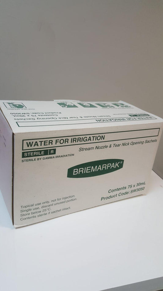 Water For Irrigation Sachets 30Ml Box 75