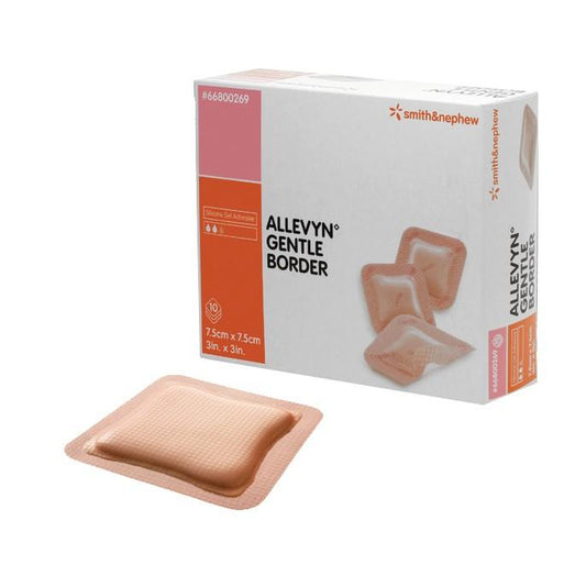 Allevyn Gentle Border 7.5Cmx7.5Cm Box 10