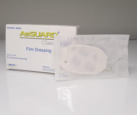 Asguard Clear Film Dressing 6Cmx7Cm Box 50