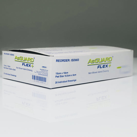 Asguard Flex+ Non-Woven Island Dressing 10Cmx15Cm Box 20