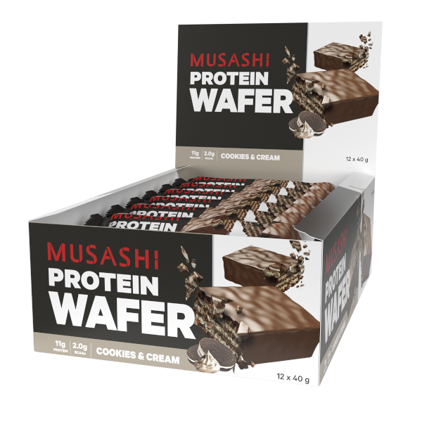 Musashi Protein Wafer 40g x 12 Bars