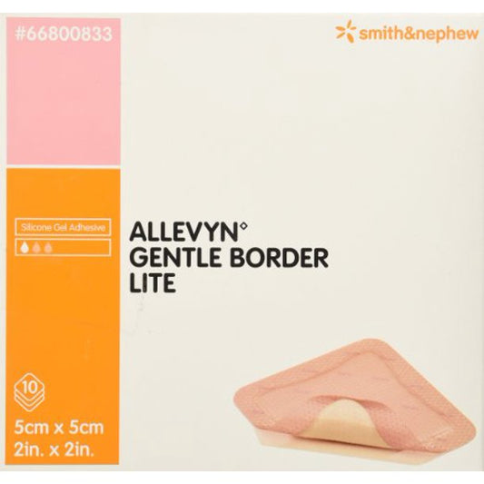 Allevyn Gentle Border Lite 5Cmx5Cm, Box 10