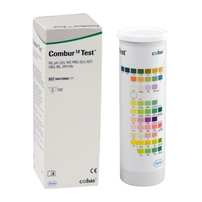 Roche Combur 10 Urine Test Strips Pkt 100