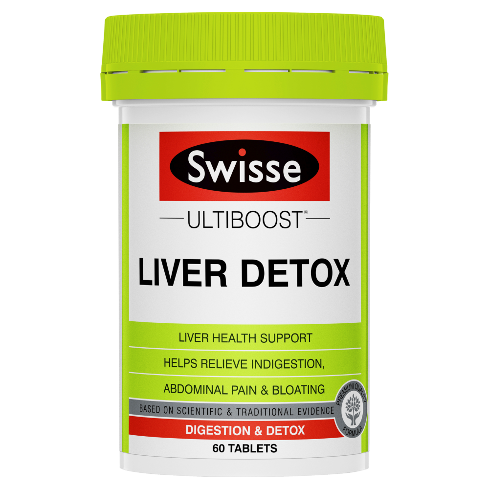 2XSwisse Ultiboost Liver Detox 60 Tablets Bloating Indigestion Milk Thistle