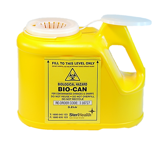 Disposable Sharps Container Yellow 3.2L Each