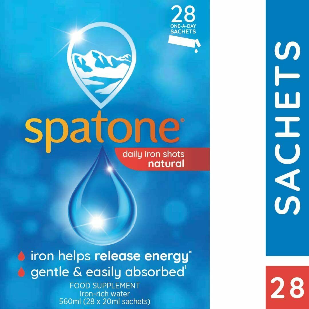 Spatone Liquid Iron Supplement 28 Sachets 100% Natural Highly Bioavailable Vegan LONG EXPIRY